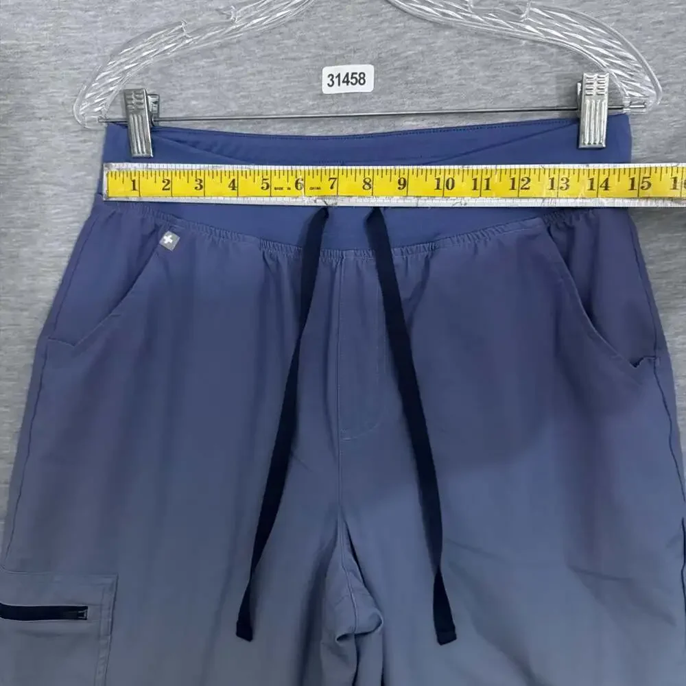 FIGS Womens Size M Blue Ombre Dip Dye Yala Zamora Jogger Scrub Pants